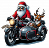 Santa Claus En Sidecar 03