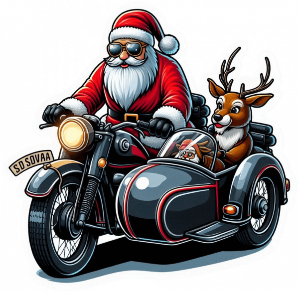 Santa Claus En Sidecar 03