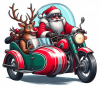Santa Claus En Sidecar 04