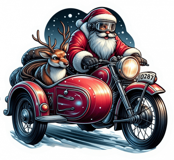 Santa Claus En Sidecar 06