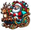 Santa Claus En Su Carruaje 01