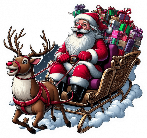 Santa Claus En Su Carruaje 03