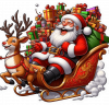 Santa Claus En Su Carruaje 04