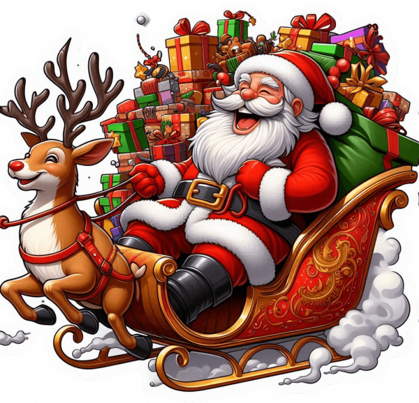 Santa Claus En Su Carruaje 04