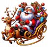 Santa Claus En Su Carruaje 05