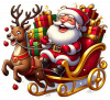 Santa Claus En Su Carruaje 06