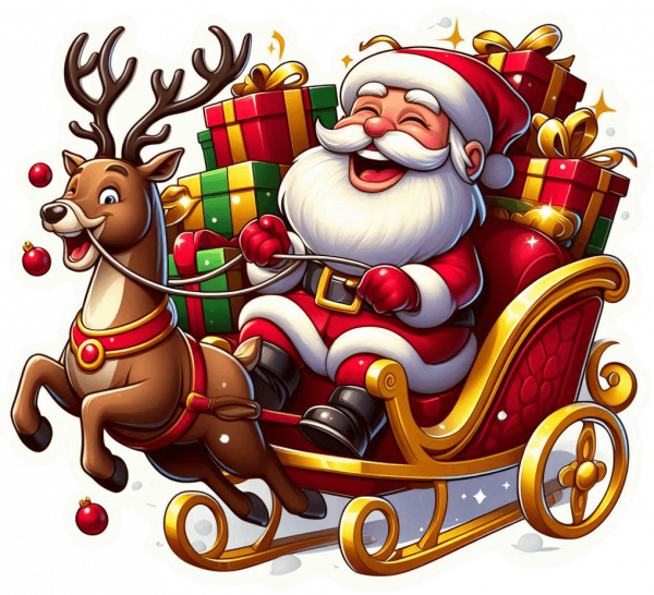 Santa Claus En Su Carruaje 06