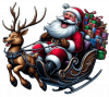 Santa Claus En Su Carruaje 07
