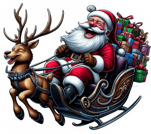 Santa Claus En Su Carruaje 07