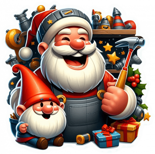 Santa Claus Fabricando Juguetes 02