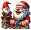 Santa Claus Fabricando Juguetes 04
