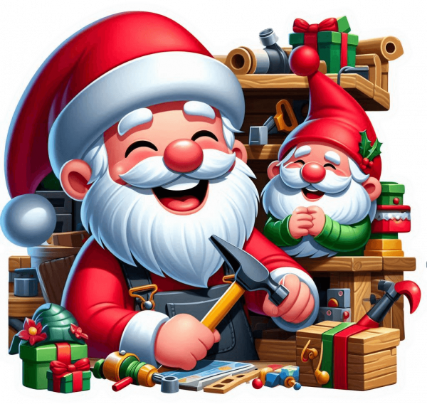 Santa Claus Fabricando Juguetes 05
