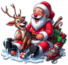 Santa Claus Jugando Con Rudolf 02