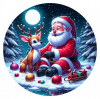 Santa Claus Jugando Con Rudolf 04