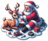 Santa Claus Jugando Con Rudolf 05