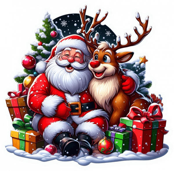 Santa Claus Y Rudolf 01