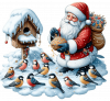 Santa Clous Con Aves 02