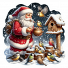 Santa Clous Con Aves 03