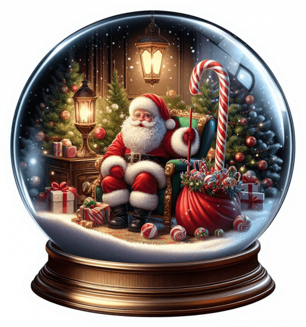 Santa Claus Dentro De Crital 01