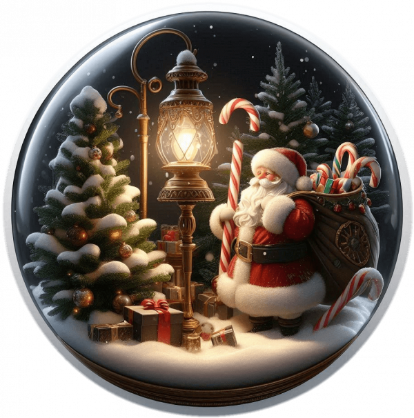 Santa Claus Dentro De Crital 03