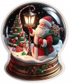 Santa Claus Dentro De Crital 04