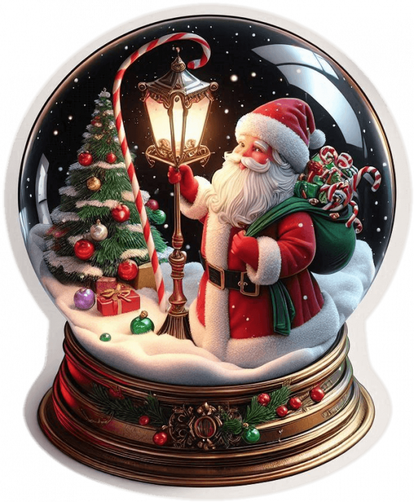 Santa Claus Dentro De Crital 04