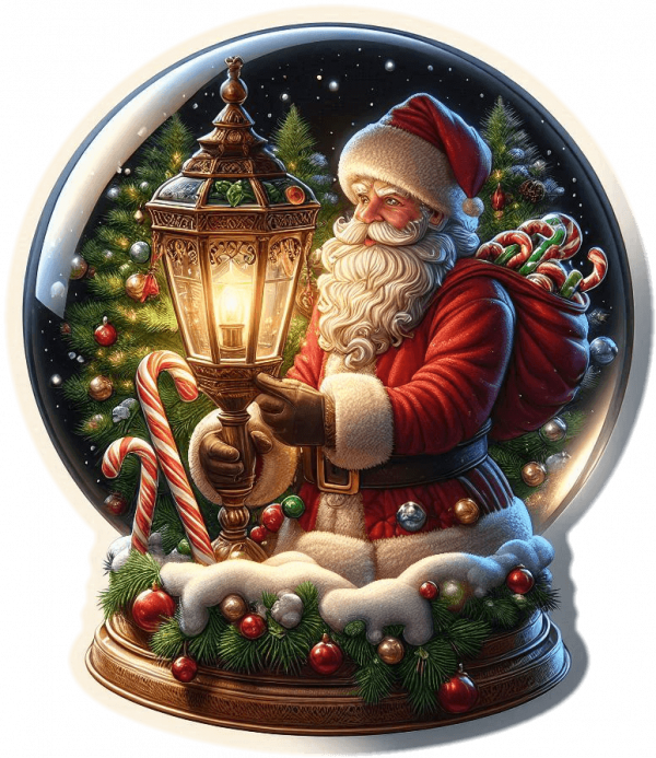 Santa Claus Dentro De Crital 05