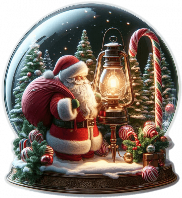 Santa Claus Dentro De Crital 06