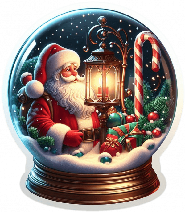 Santa Claus Dentro De Crital 07