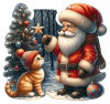 Santa Con Gatito 01