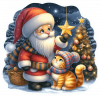 Santa Con Gatito 02