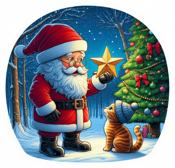 Santa Con Gatito 08