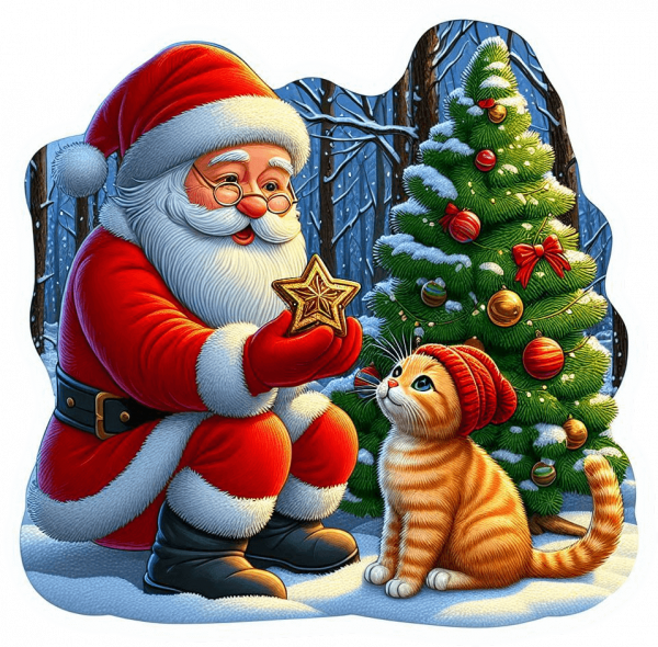 Santa Con Gatito 10