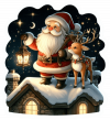 Santa Y Rudolf En Navidad 01