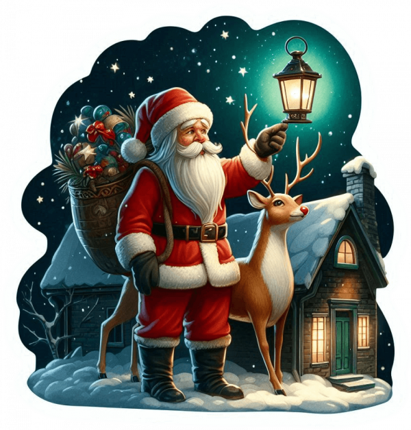 Santa Y Rudolf En Navidad 04