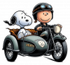 Snoopy Y Charlie Motorizados 01