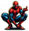 Spiderman En Cuclillas 01