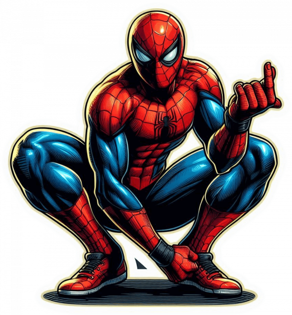 Spiderman En Cuclillas 01