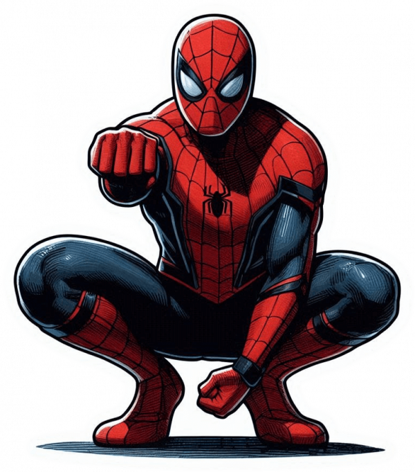 Spiderman En Cuclillas 02