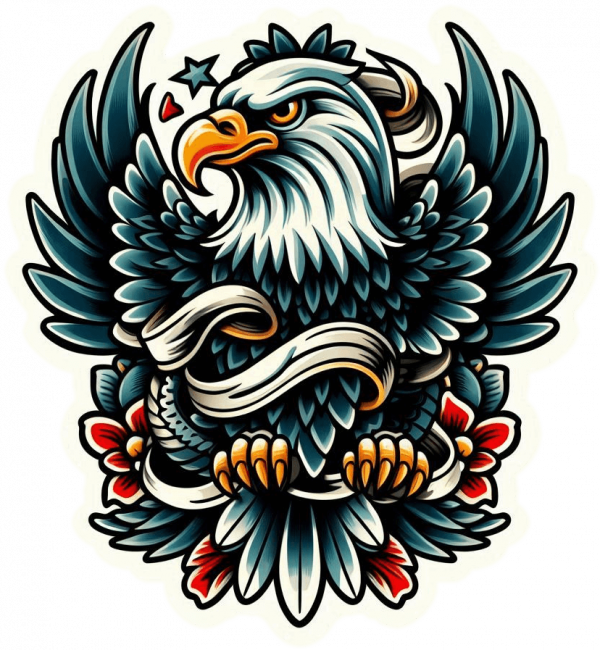 Tatuaje De Aguila Calva 05