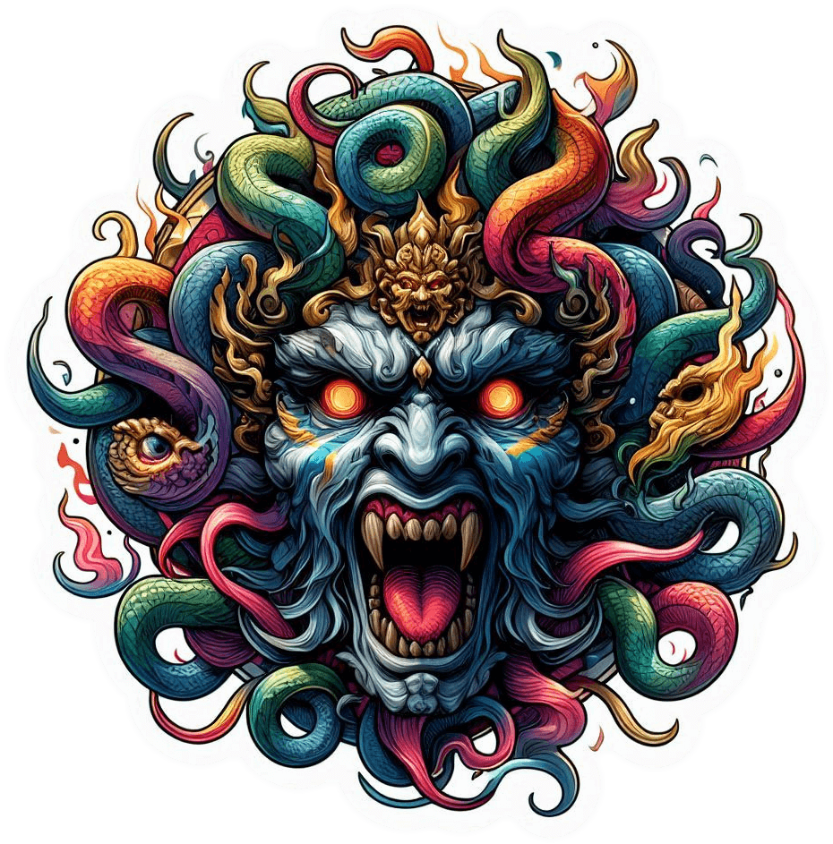 Tatuaje De Medusa Japones 02