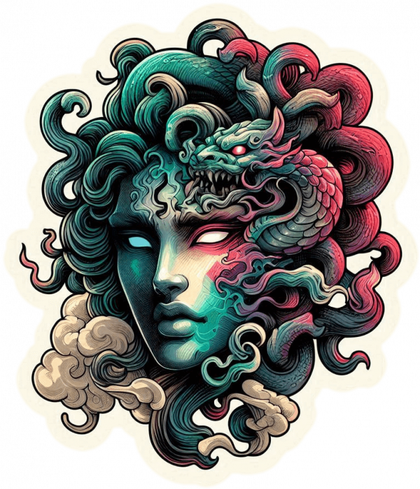 7774-Tatuaje de Medusa Japones 05 Tatuaje De Medusa Japones 05