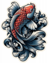 Tatuaje Diseño De Koi 03