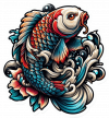 Tatuaje Diseño De Koi 04