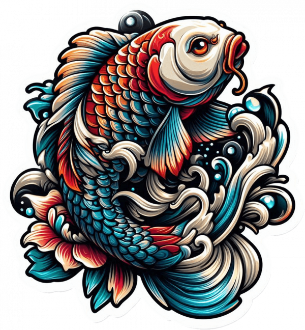 Tatuaje Diseño De Koi 04
