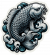 Tatuaje Diseño De Koi 07