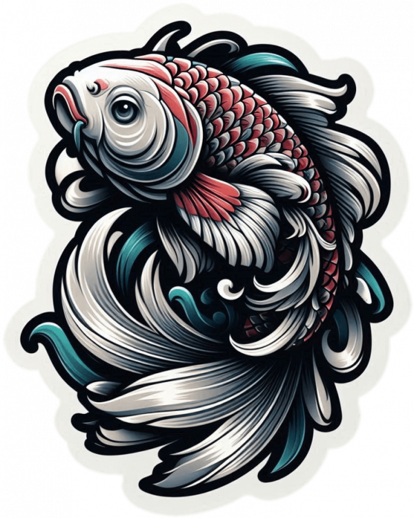 Tatuaje Diseño De Koi 08