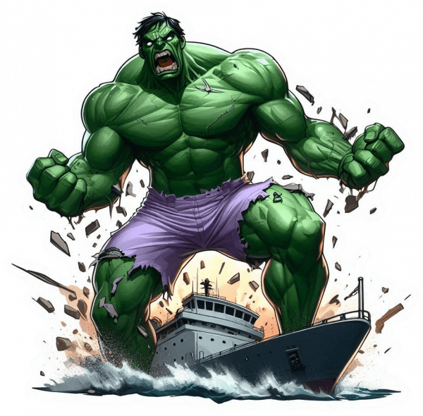 The Hulk Destruye Un Barco 01