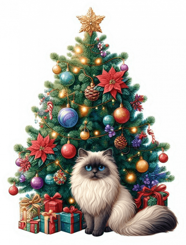 Ragdoll y Arbolito de Navidad 03