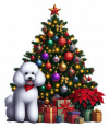 Bichón frisé y Arbolito de Navidad 01